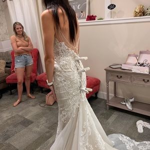 Essence of Australia Ivory and rum wedding dress size 2